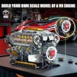 画像5: MOCテクニックV8エンジンモデルカー電動ビルディングブロック S22d8158457587 (5)