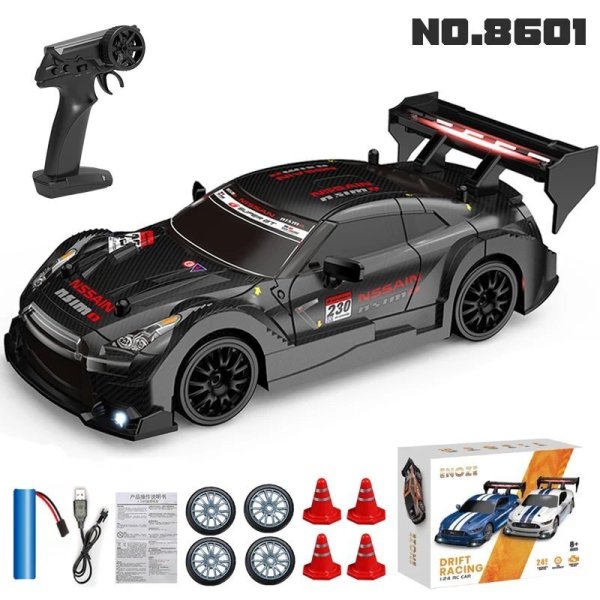 画像1: 1/24 RC ドリフトカー マスタング 高速4WD ギフト競技レース 交換タイヤ S22d8159566674 (1)