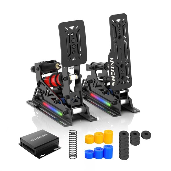 画像1: [PRO X Ultra-P2-H2] SIMSONN PRO X Ultra Simペダル PC Sim レーシングシミュレーター圧力センサーロードセルペダル HE油圧ペダル PCコックピットペダル用 S22d8263935344_1 (1)