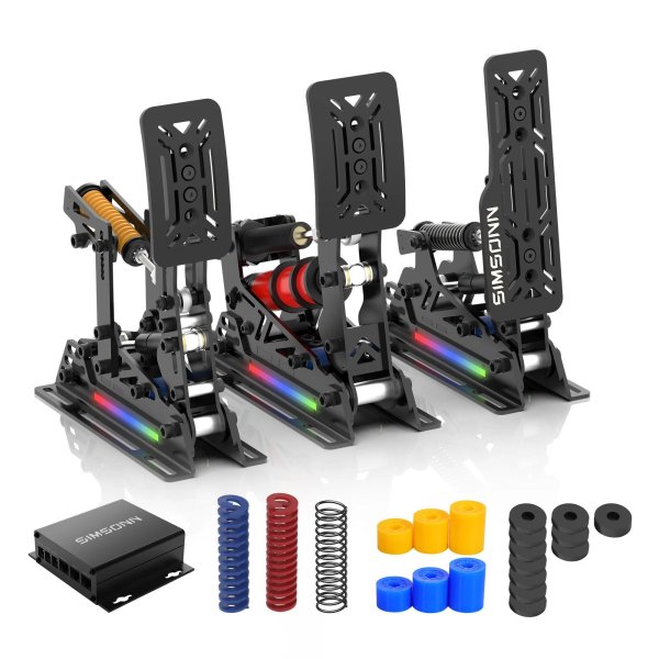 画像1: [PRO X Ultra-P3-H3] SIMSONN PRO X Ultra Simペダル PC Sim レーシングシミュレーター圧力センサーロードセルペダルHE油圧ペダル PCコックピットペダル用 S22d8263935344_2 (1)