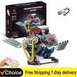 画像1: MOC V8エンジンモデル 電動駆動車 ブロックセット 知育玩具 クリスマス S22d8290738343 (1)