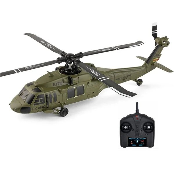 画像1: Wltoys K170 UH-60L 2.4G 4CH 6軸ジャイロ ブラシレス RCヘリ RTF S22d8328343246 (1)