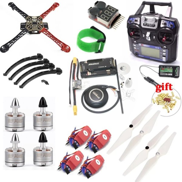 画像1: F450 450mm クワッドコプターフレームキット（APM2.8コントローラーボード、7M GPS、30A Simonk ESC、2212 920kv、Flysky FS i6 TX搭載、RCクワッドコプター用） S22d8350333636 (1)