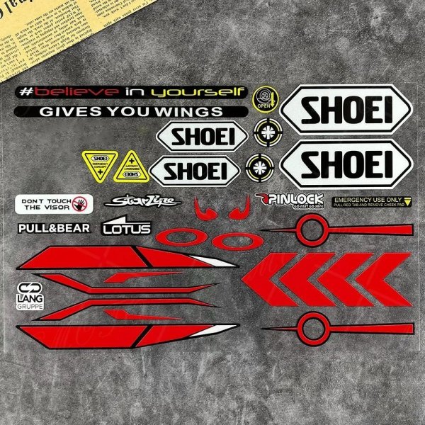 画像6: 反射ヘルメットステッカー バイザー 風防ガラスレンズ 防水デカール レーシング バイクアクセサリー 車 バイク SHOEI HJC KYT用 S20d8367611626 (6)