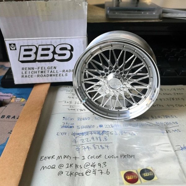 画像2: ダイキャストカーモデル金属BBS RAYSホイール改造卓上展示 S20d8384972312 (2)