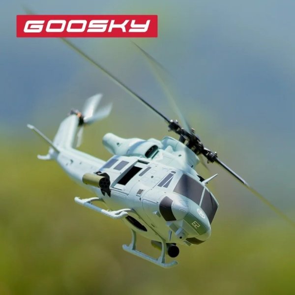 画像1: Goosky E2 RCヘリコプター UH-1Y Venom 3Dスタント BNF ブラシレス S22d8467662274_bnf (1)