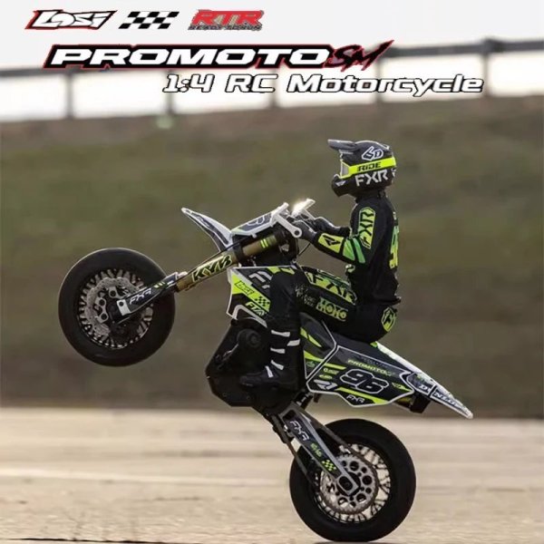 画像1: Losi 1/4 Promoto-SM RTR 電動オフロードバイク S22d8478960291 (1)