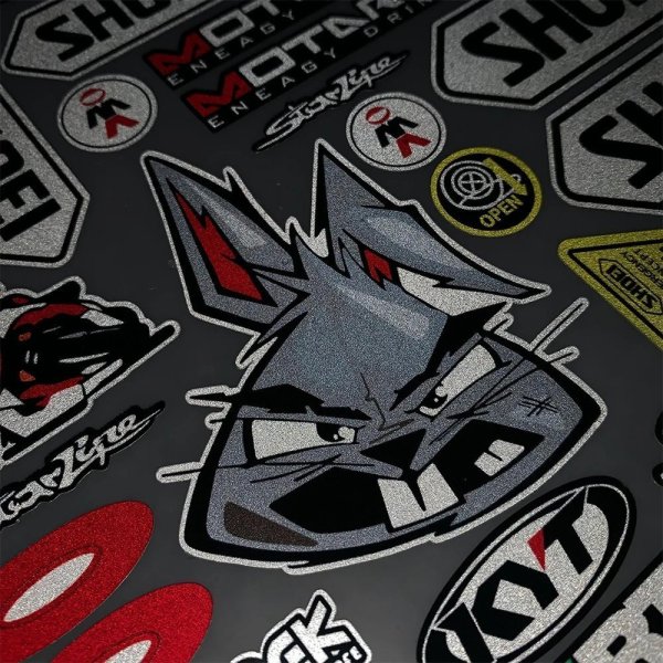 画像4: 01: 全セット反射オートバイステッカー モトバイクフェアリング風防フェンダー燃料タンクヘルメットボディアクセサリーデカール防水 S20d8479194599 (4)