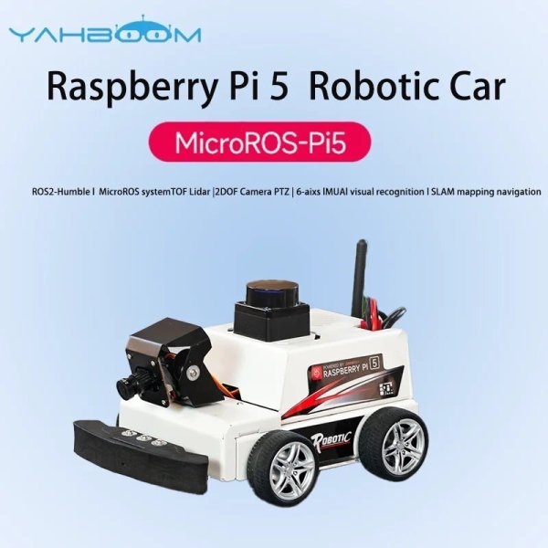 画像1: RPi5 ROS2ロボット AI搭載 MicroROS対応 4GB 小型自律移動 S22d8517404550 (1)