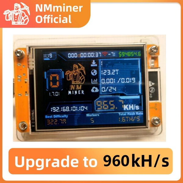 画像1: CYD-NM: NMMiner NerdMiner V2 ハッシュレート Lucky Miner ESP32 2.8インチ スマートディスプレイ Crypto Solo Lottery 960KH/s Bitcoin ESP32-2432S028R DROOM S22d8586959136 (1)