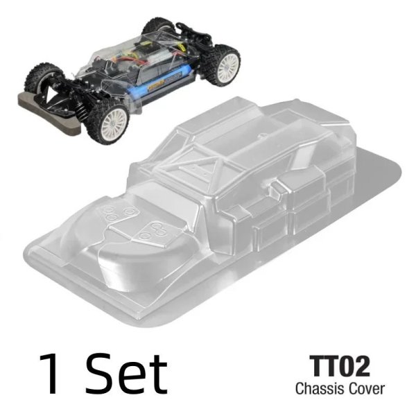 画像5: 1セット 1/10 RC PC ポリカーボネート シャーシカバー ボディ ダストカバー ESC モータードライブシャフト保護 TAMIYA TT02 に適合 S25d8660146779 (5)
