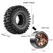 画像2: RS RC 120mm メタル 1.9インチ ビードロックホイールリム ゴムタイヤセット 1/10 RCクローラーカー Traxxas TRX4 RC4WD D90 Axial SCX10 II III MST用 S22d8660401166 (2)