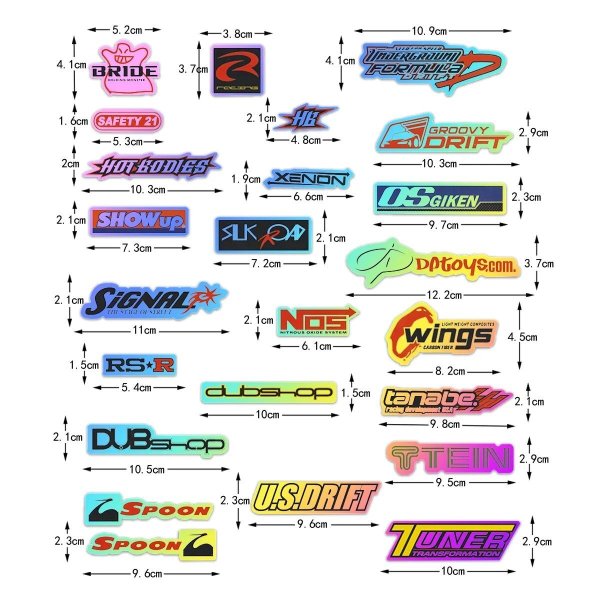 画像3: 全セット レーザー レインボー オートバイ ステッカー モト バイク 風防 フェアリング フェンダー 燃料タンク ヘルメット ボディ アクセサリー デカール S20d8663369897 (3)