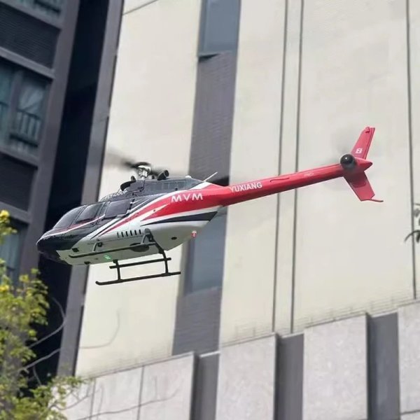 画像3: YuXiang F08 Bell 206 1/27スケール RCヘリコプター デュアルブラシレスモーター 6CH オプティカルフローポジショニング 6軸ジャイロ付き 初心者向け S25d8666081843 (3)