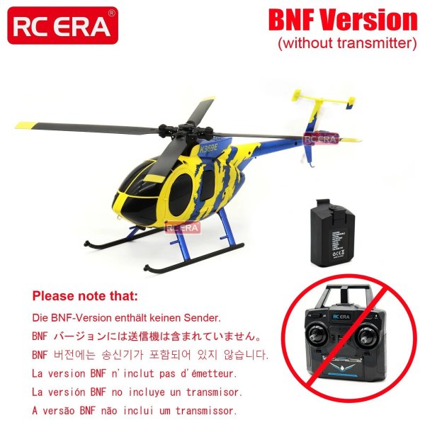 画像7: RC ERA C184 BNF ミニ MD500 ヘリ 光学フロー 100サイズ ジャイロ安定 4CH ラジコン機 S22d8674159113 (7)