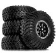 画像3: 1.9インチ マッドタイヤ ビードロックホイール FCX10 SCX10 TRX4 ラジコン S22d8677561049 (3)