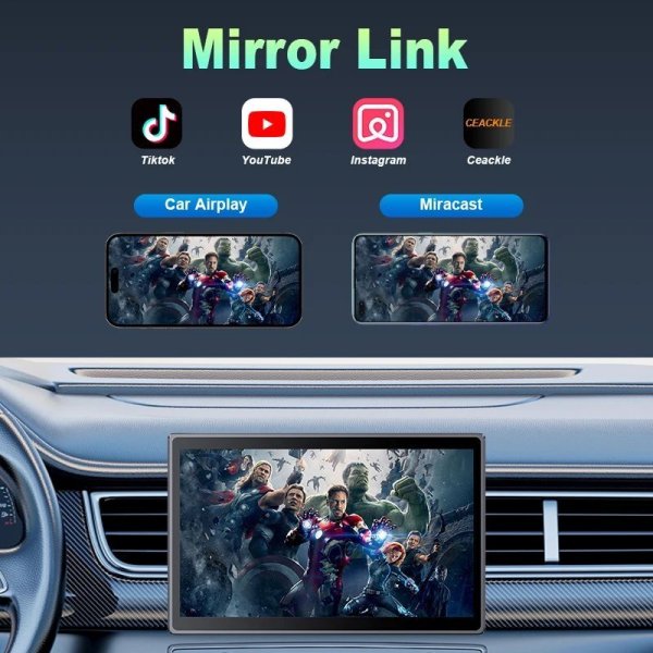 画像3: 7インチリアカメラ CarPlay AI 画面 IPS タッチ GPS ナビ Bluetooth 横縦表示 S20d8721255625 (3)