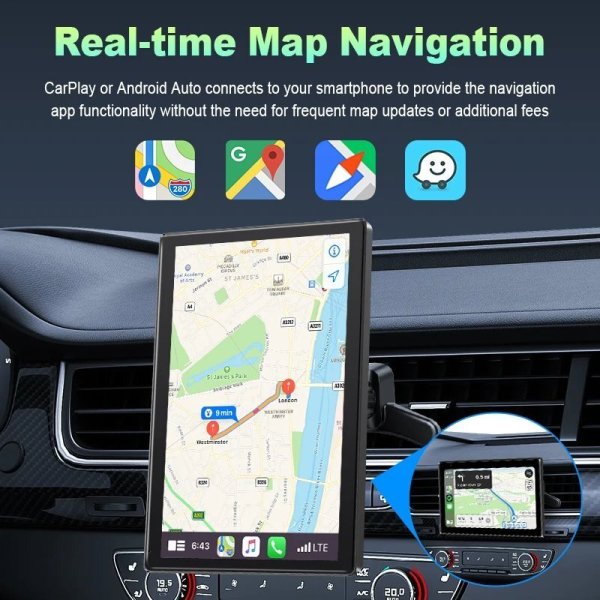 画像6: 7インチリアカメラ CarPlay AI 画面 IPS タッチ GPS ナビ Bluetooth 横縦表示 S20d8721255625 (6)