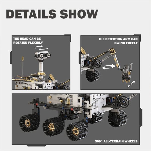 画像4: MOC 科学技術 火星探査ローバー モデル ビルディングブロック レンガキット RCプログラミングアプリ 教育玩具 子供用 ギフト S20d8738473486 (4)