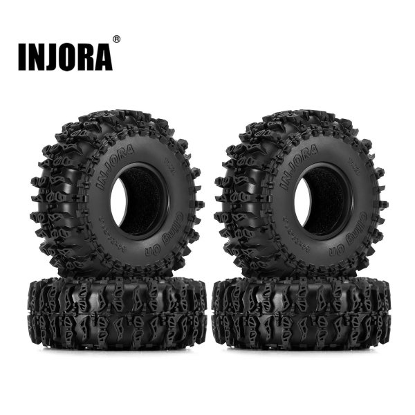 画像1: INJORA S5 1.0インチ クリングオンタイヤ 64×24mm 1/18 1/24 RCクローラー用 S22d8790698262 (1)