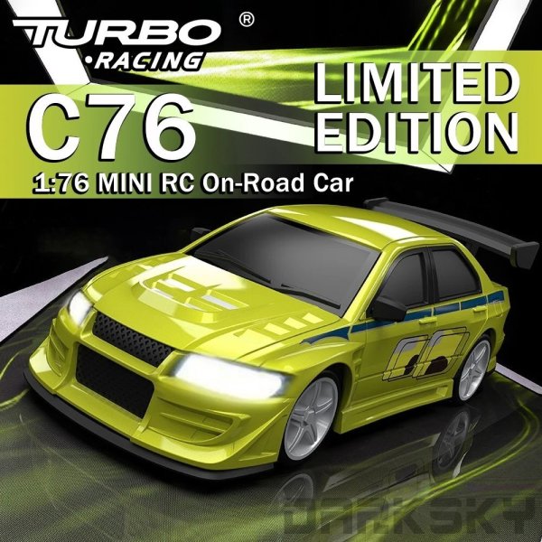 画像1: ターボ レーシング C76 限定版 フラットランニング レーシング 1:76 MINI RC リモートコントロール オンロードカー デスクトップ S22d8828299986 (1)