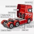 画像4: Huina 1501 合金ラジコン トラクター 1/18 重機 19CH 2.4Ghz LED搭載 S22d8834045933 (4)