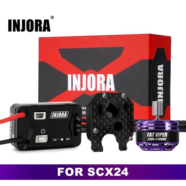 画像1: 2204モーター付きESC：INJORA MBL32 G2防水ブラシレスESCと2204 Fat Viperアウトランナーモーター（1/24 Axial SCX24用） S22d8844320344 (1)