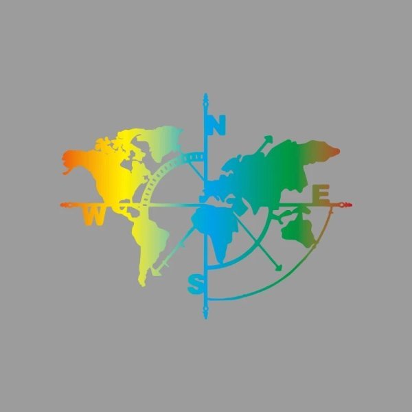画像11: コンパス世界地図アートデカールアウトドアアドベンチャーデザイン、アウトドアアドベンチャーステッカー自然をテーマにした装飾耐久性のあるビニール S25d8847885738 (11)