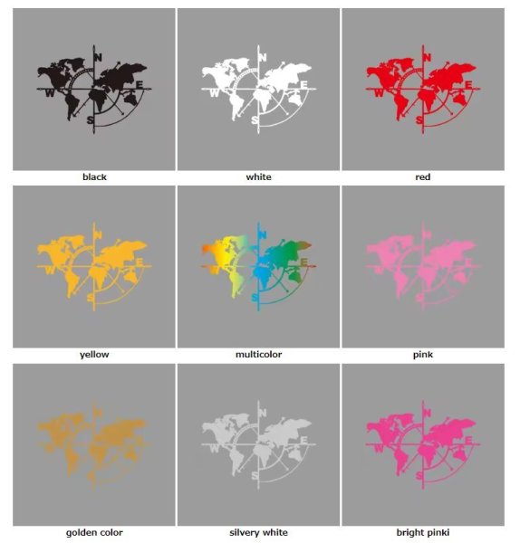 画像5: コンパス世界地図アートデカールアウトドアアドベンチャーデザイン、アウトドアアドベンチャーステッカー自然をテーマにした装飾耐久性のあるビニール S25d8847885738 (5)