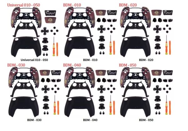 画像5: PS5コントローラー限定赤シェル前面背面タッチパッドカバーBDM010/020/030/040/050 S25d8850864858 (5)