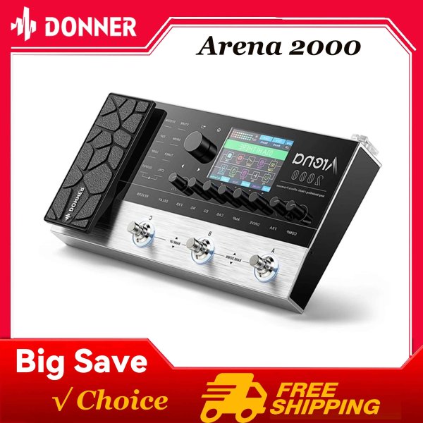 画像1: Donner Arena2000 ギター マルチエフェクター 278FX 100IR アンプモデリング ルーパー ドラムマシン XLR MIDI S22d8883290824 (1)