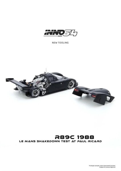 画像1: INNO64 1:64 R89C 1988 ル・マン ブラック #IN64 R89C LMT1988 ダイキャストモデルカー S22d8914173067 (1)