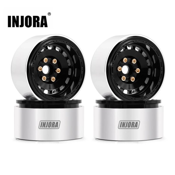 画像1: INJORA CNCアルミ 10mmオフセット 1.9インチ ホイール 1/10 RCクローラー用 (W1903) S22d8927523106 (1)