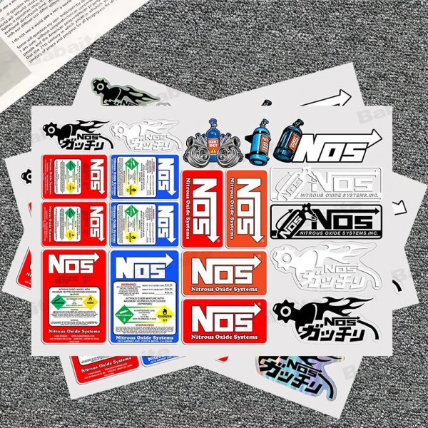 画像1: 30x40cm N-NOSステッカー モトステッカー 自動車ボディ バンパー 窓 オートバイ ノートパソコン 壁 ビニールフィルム デカール カーチューニングアクセサリー S25d8958642781 (1)