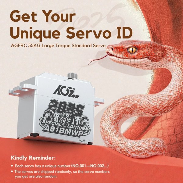 画像3: AGFRC A81BMWP 55KG 防水RCサーボモーター 高トルク フルメタルギア 2025 スペシャルエディション S22d8977729618 (3)