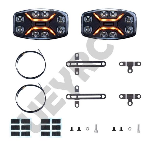 画像1: 【2個】1/14 RCトラック LED スポットライト ルーフライト スカニア ボルボ MAN カスタムパーツ S22d8998383242_1 (1)