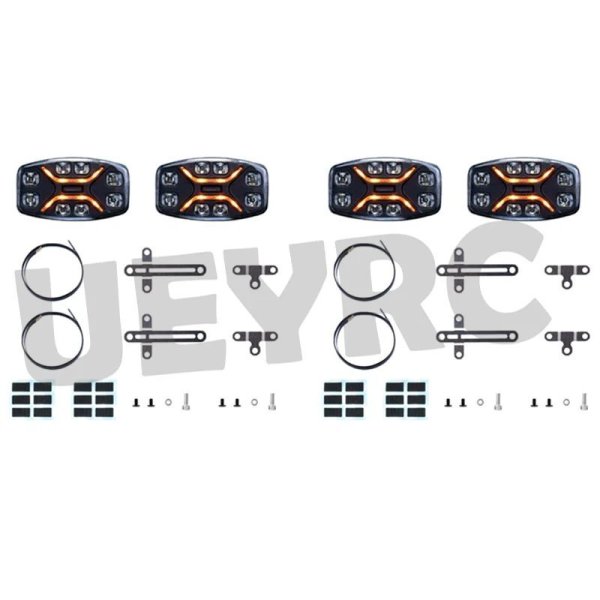 画像1: 【4個】RCトラック用LEDスポットライト スカニア ボルボ MAN 1/14 S22d8998383242_2 (1)