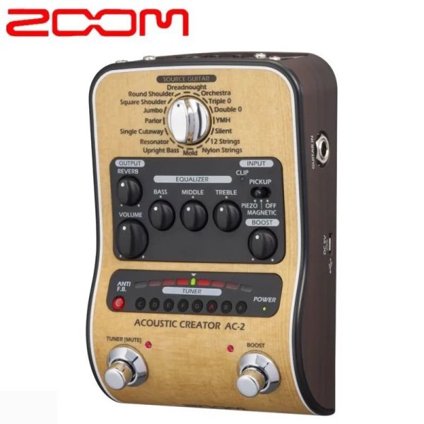 画像1: ZOOM AC-2 ギターエフェクター 音作り簡単 高音質 プリアンプ機能 S22d9085247204 (1)