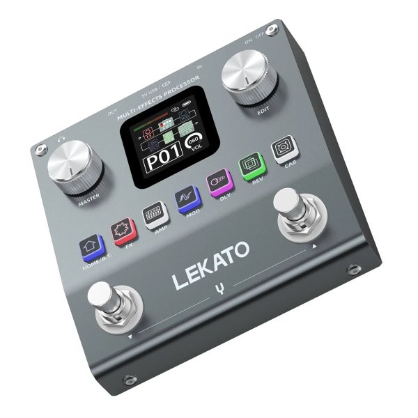 画像1: Lekato マルチエフェクター 80プリセット ロード対応 20時間バッテリー ツーリング最適 S22d9104484581 (1)