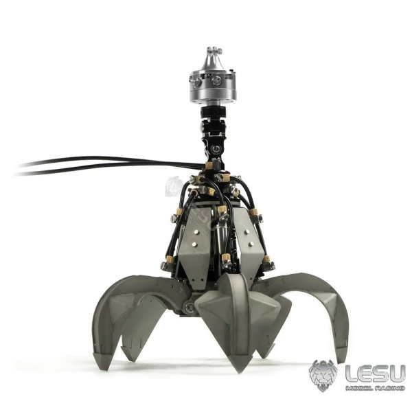 画像1: タミヤ  1/14 RC ショベルクレーン搭載型クレーン 1:14 RC トラック RC カー用 油圧式回転クローバケット LESU DIY パーツ S22d9147382270 (1)