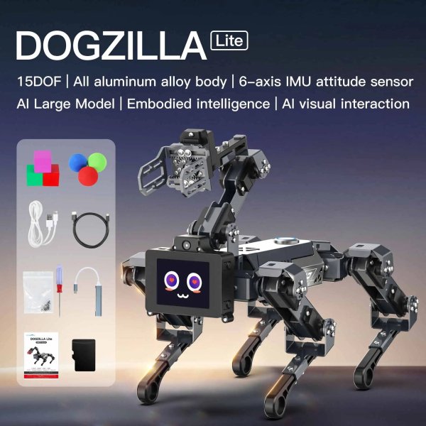 画像1: DOGZILLA Lite ロボット犬 AIビジョン Raspberry Pi 知育玩具 S22d9183532350 (1)