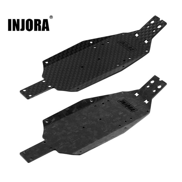 画像1: INJORA 1/28 Losi Micro-T 用カーボンファイバーシャーシ (7g) S22d9222000391 (1)