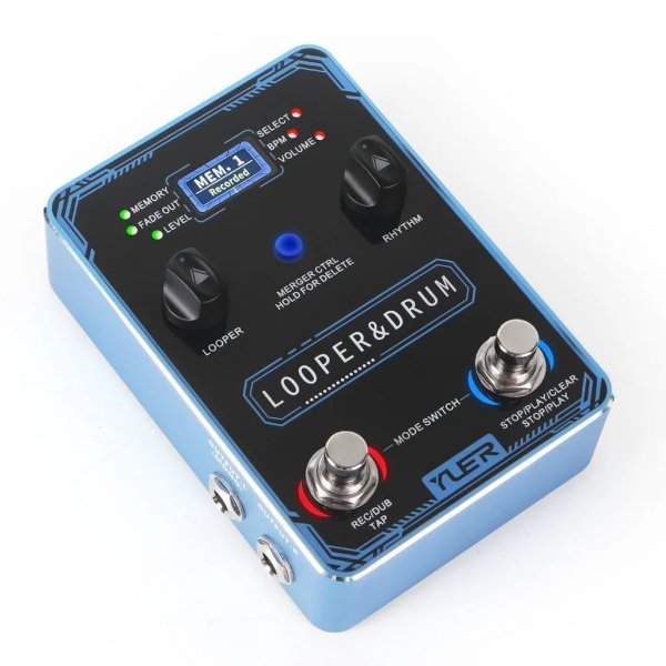 画像4: Yuer ルーパー ドラム ギター エフェクトペダル フレーズループ ドラムマシン 40ストレージ 100ドラムリズム 10メトロノーム ギターベースアクセサリー S22d9252137907 (4)