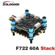 画像1: F722-60A-Stack: SoloGood F722 60A スタック ICM42688P F722 フライトコントローラー BLHELI_S 60A 4in1 ESC 30.5X30.5mm 2-6S FPVフリースタイルドローンパーツ用 S20d9285484828 (1)