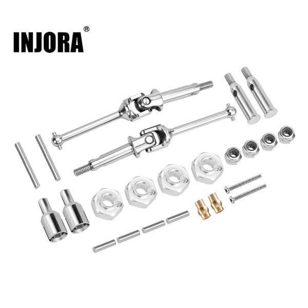 画像1: コンプリートセット：INJORA ステンレススチール CVD ドライブシャフト、 アクスル、 ホイール六角セット、Losi Micro-B Micro-T用 S22d9286500598 (1)
