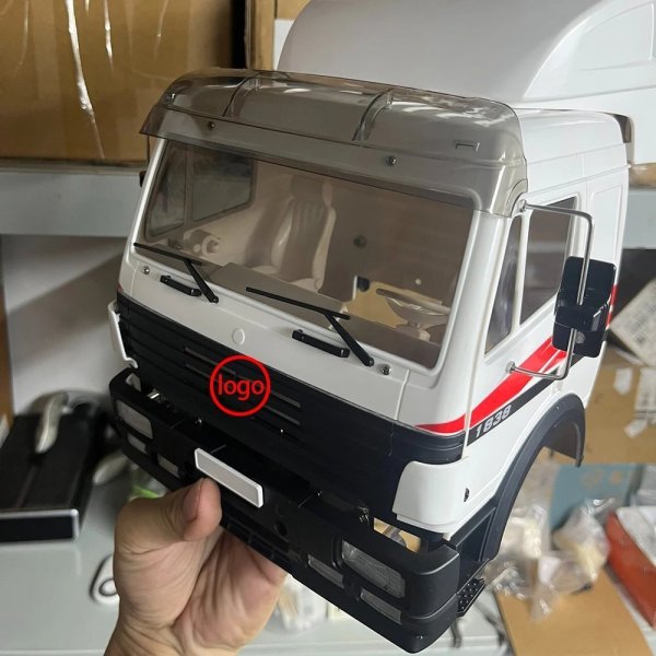 画像5: カーシェル：1/14 タミヤ RC トラック トレーラー ティッパー メルセデスベンツ アクトロス AROCS 3363/1850/1838/3853 ボディシェルパーツ用プラスチックコックピットカーシェル S25d9296075280 (5)