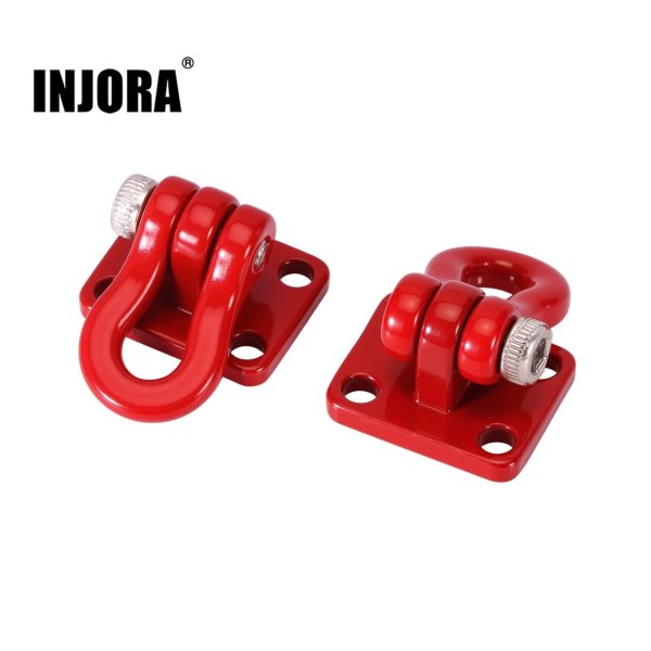 画像1: INJORA 1/24 1/18 RCクローラー用 金属製牽引フック 2個 S22d9306170814 (1)