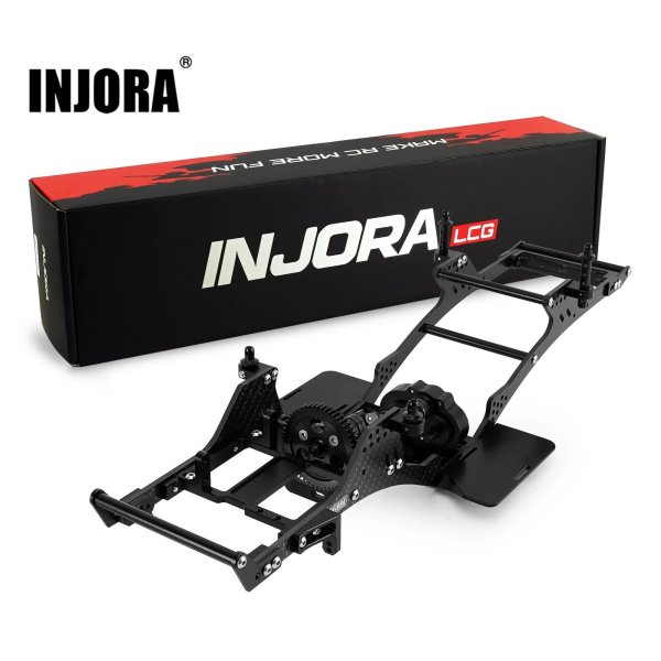 画像1: INJORA フロントマウントトランスミッション LCG カーボンファイバーシャーシキット 1/10 RCクローラー用 (INC-10F) S22d9357030095 (1)