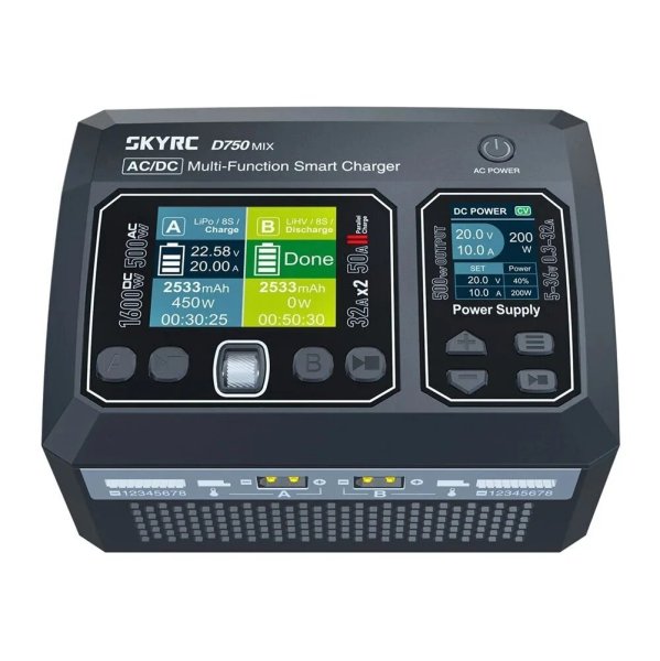 画像1: SkyRC D750 充電器 32A 500W AC 1-8S リポ ニッケル水素対応 高性能バッテリー充電器 S22d9407844788 (1)