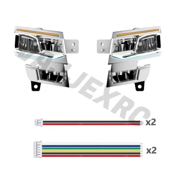 画像1: スカニア770S用 LEDヘッドライト 照明システム 1/14 RCトラック 56371対応 S22d9440966293_0 (1)